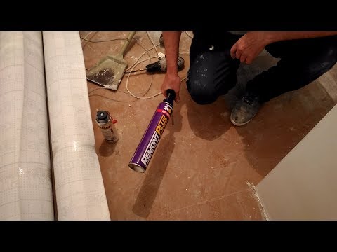 Видео: Задуваем пол монтажной пеной. Скрип деревянных полов. Тест