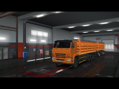 Видео: EURO TRUCK SIMULATOR 2.Версия 1.35. новый КАМАЗ "Зерновоз 65115".Обзор мода.Просто супер.Прямой эфир