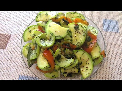 Видео: Малосольные кабачки в пакете, понравятся всей семье!