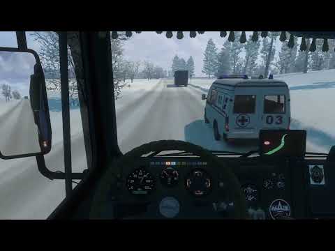 Видео: Euro Truck Simulator 2 тяжёлый рейс в суровую зимнюю погоду