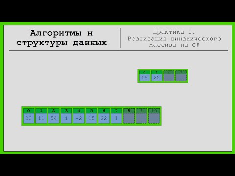 Видео: Алгоритмы и структуры данных (практика 1). Реализация динамического массива.