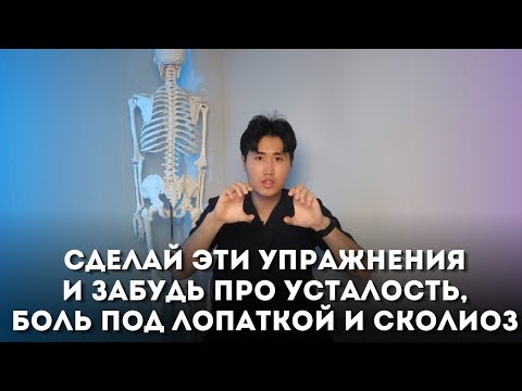 Видео: Сделай эти упражнения и забудь про усталость, боль под лопаткой и сколиоз
