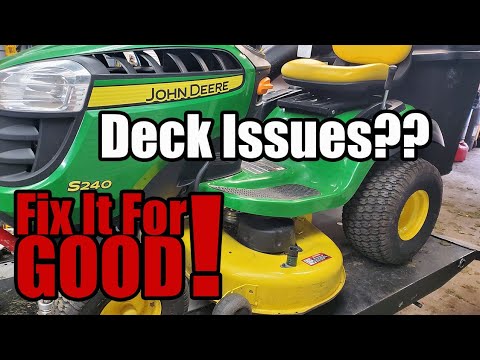 Видео: Как отремонтировать шумные ремни газонокосилки John Deere S240 или неровную стрижку. Полная диагн...