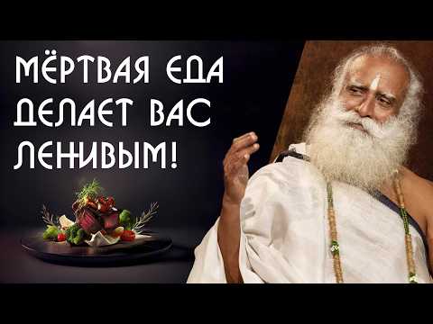 Видео: Живая пища = больше фокуса и меньше сна. Проверено! Садхгуру на Русском