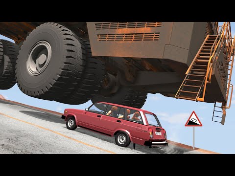 Видео: МОМЕНТАЛЬНАЯ СМЕРТЬ! БЕЛАЗ БЕЗ ТОРМОЗОВ НА СПУСКЕ | BeamNG.drive