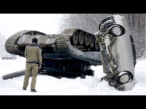 Видео: Идиоты На Ледяной Дороге, Которые Поверили В Себя
