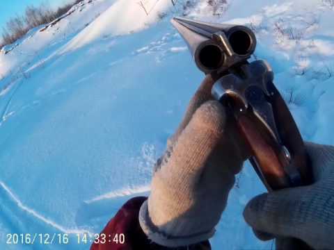 Видео: Отстрел по сосновой доске на резкость, при -35, дробь №1
