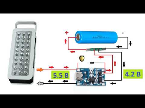 Видео: Переделка светодиодного светильника, меняем на пальчиковые аккумуляторы
