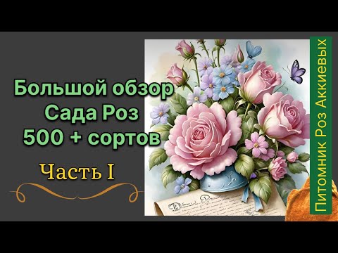 Видео: Большой обзор сортов Роз , Часть 1 ,Great view of the Rose Garden #garden #rosé