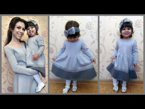 Видео: Платье для девочки спицами.Часть1/Dress for girls spokes. Part1