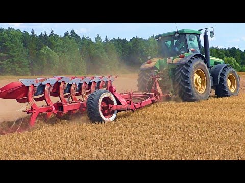 Видео: Предпосевная Вспашка, John Deere 8420