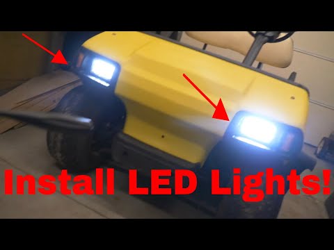 Видео: Как установить комплект светодиодных фонарей на Club Car DS — установка комплекта освещения и ред...