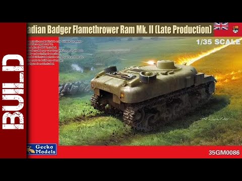 Видео: Канадский огнеметный танк Ram Mk II Badger (модель в масштабе 1/35)