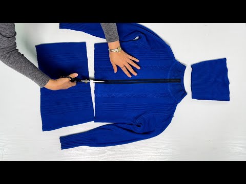 Видео: [DIY] Не выбрасывайте свитер, который вам надоел! 5 / Поверьте мне на слово и просто посмотрите!