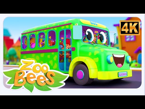 Видео: 🚌 Kолеса на автобусе Песенка | Zoobees на Pусском 🎶