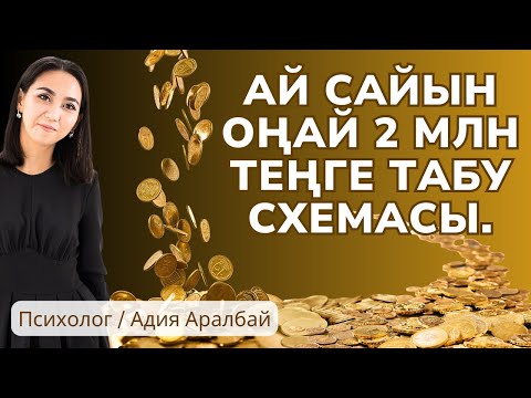 Видео: Ай сайын оңай, әрі тез 2 млн теңге табу. #ақшапсихологиясы