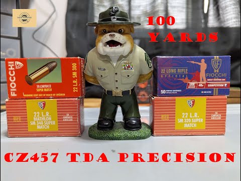 Видео: CZ457 Fiocchi Сравнение 100 ярдов TDA Precision