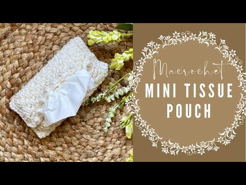 Видео: Простой в использовании мини-мешочек для салфеток, который можно связать крючком. Отлично подходи...