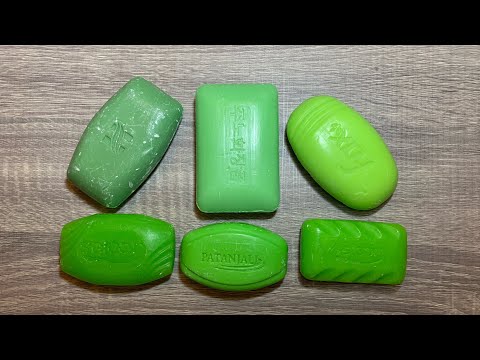 Видео: 119 Cutting green soap bars | Режу зеленое мыло | ASMR soap | No talking