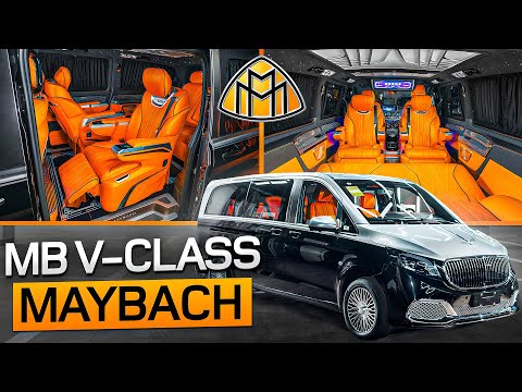 Видео: MB V-class Maybach с комфортным оранжевым салоном.