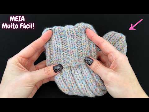 Видео: ВЯЗАТЬ НОСОК НА ПЛАСТИНКЕ 2х2 ОЧЕНЬ ЛЕГКО