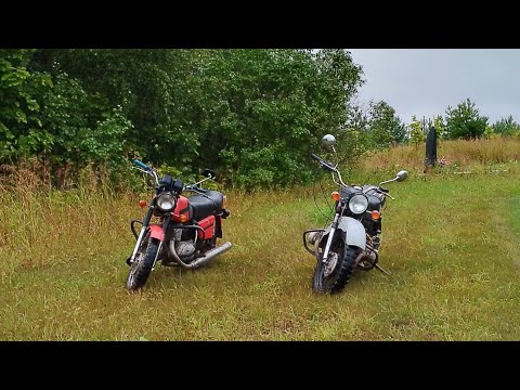 Видео: Два мотоцикл Урал и ИЖ Планета 5. Гоняли в лес. Часть 2.