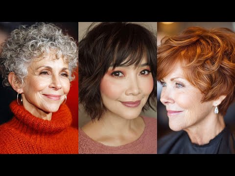 Видео: Стрижка для женщин 50+, 60+ и 70+ — женская стрижка