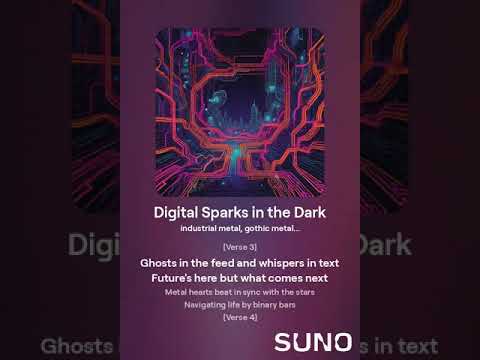 Видео: Digital Sparks in the Dark (создано нейросетью)