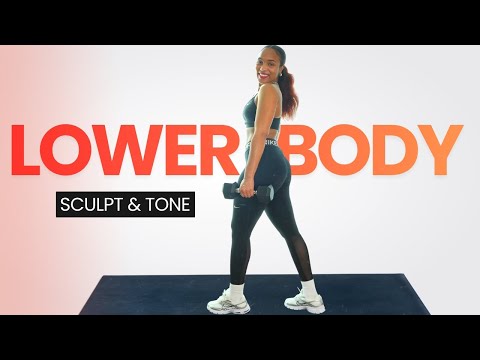 Видео: 25-минутная тренировка нижней части тела с гантелями дома | Тренировка ягодиц и ног для начинающих