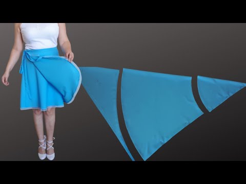 Видео: Очень простая юбка для начинающих, чтобы вырезать и сшить