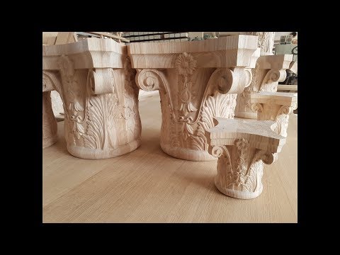 Видео: Large carved capitels with CNC. Большие резные капители на чпу