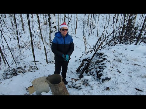 Видео: Копаю Рудник зимой в -15°. Очень плотный грунт!Зимняя медь!