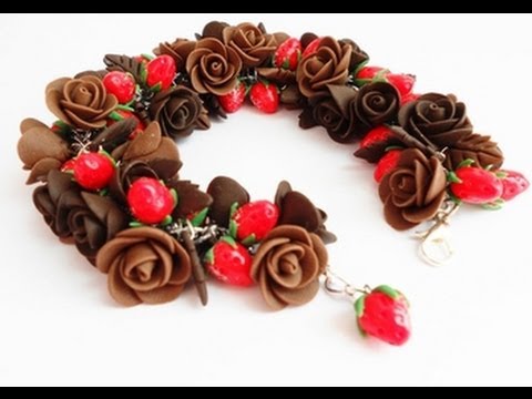 Видео: "Шоколадные" мини-листики из полимерной глины (пластики) 001