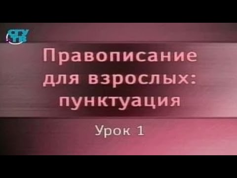 Видео: Русский язык. Урок 1. Принципы русской пунктуации. Типы знаков препинания