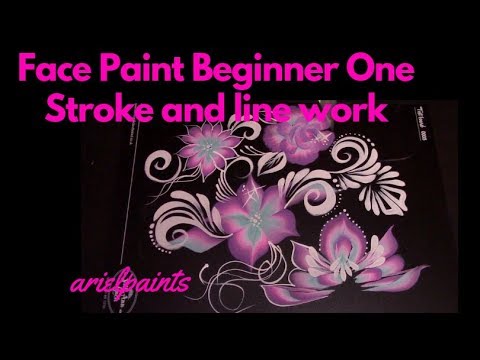 Видео: Аквагрим для начинающих: техники рисования одним мазком и линией ~ Arielpaints