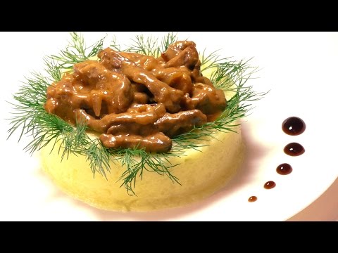 Видео: Как приготовить Бефстроганов из говядины. Beef Stroganoff. Пошаговый рецепт.