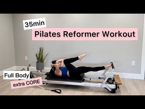 Видео: Тренировка Pilates Reformer | 35 мин | Всё тело (дополнительно для корпуса)
