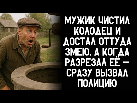 Видео: Мужик чистил колодец и достал оттуда змею, а когда разрезал ее — сразу вызвал полицию