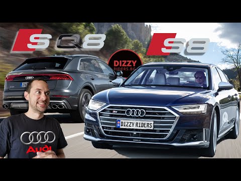 Видео: Audi S8 vs SQ8: могъщото дуо с 1006 коня!