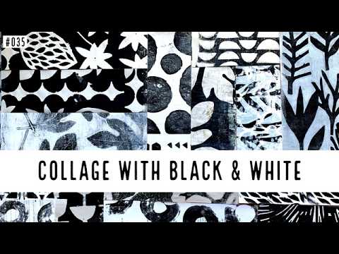 Видео: Черно-белые гелевые отпечатки для коллажа — B&W любит ВСЕ цвета