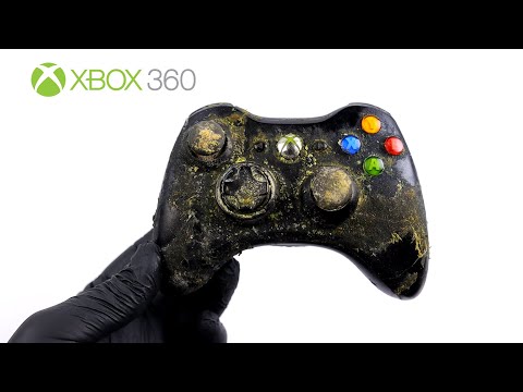 Видео: Восстановление оригинальной ретро-консоли контроллера Xbox 360 Восстановление и ремонт - ASMR