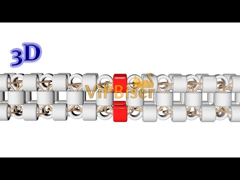 Видео: Квадратный жгут из бисера. Соединение. 3D урок