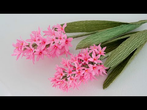 Видео: Гиацинты из гофрированной бумаги II Crepe paper hyacinths