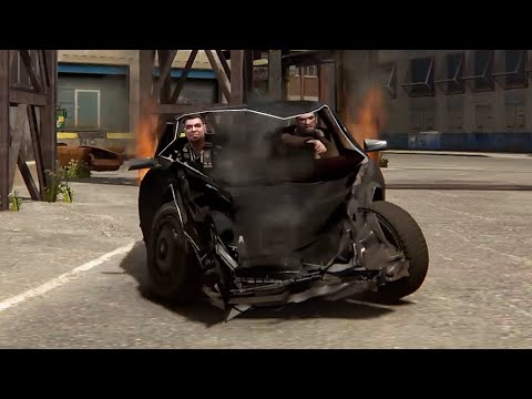 Видео: Нико и Роман в пробке на скорости 9999999 миль в час — просто кошмар! - GTA4