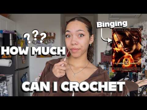 Видео: СКОЛЬКО Я МОГУ СВЯЗАТЬ КРЮЧКОМ⁇, ПОКА СМОТРЮ «ГОЛОДНЫЕ ИГРЫ»⏰