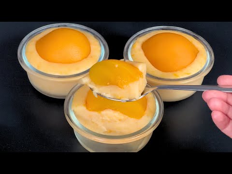 Видео: Только молоко и персики! Самый вкусный домашний десерт за 10 минут! без выпечки!