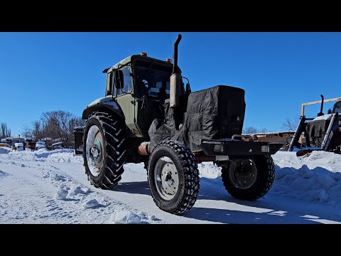 Видео: Запуск МТЗ-80 в - 20 . Чистим двор от снега