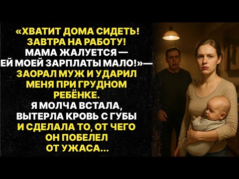 Видео: Выходи из декрета немедленно! Моей маме денег не хватает! — муж ударил меня. Моя месть была жестокой