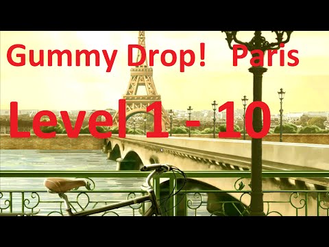 Видео: Gummy Drop! Конфетки! - Paris Level 1 - 10 Walkthrough прохождение