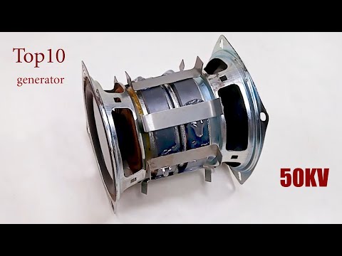 Видео: Получите электричество 220 Вольт, 50 кВ бесплатной энергии от медной катушки с магнитным приводом...